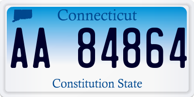 CT license plate AA84864