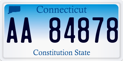 CT license plate AA84878