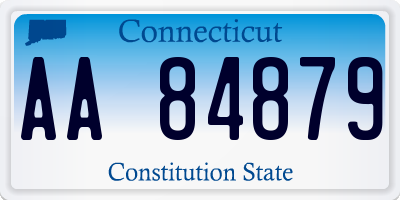 CT license plate AA84879