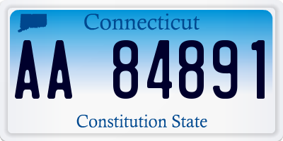 CT license plate AA84891