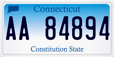 CT license plate AA84894