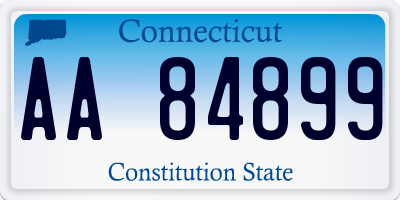 CT license plate AA84899