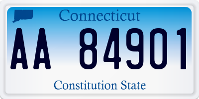 CT license plate AA84901