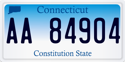 CT license plate AA84904