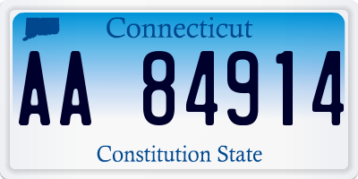 CT license plate AA84914