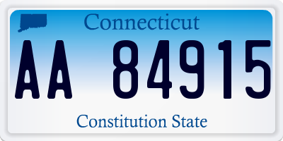 CT license plate AA84915