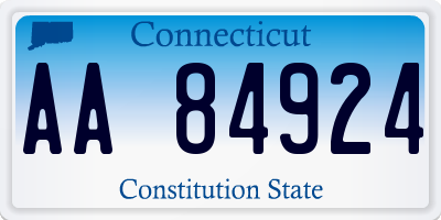 CT license plate AA84924