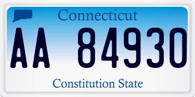 CT license plate AA84930