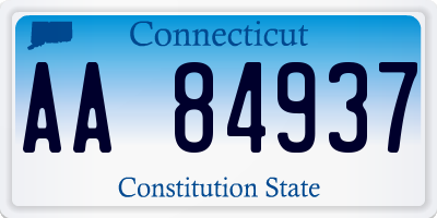 CT license plate AA84937