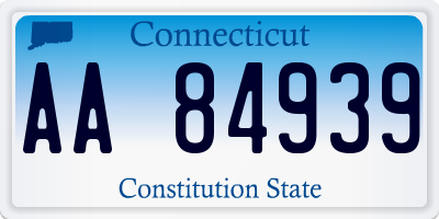 CT license plate AA84939