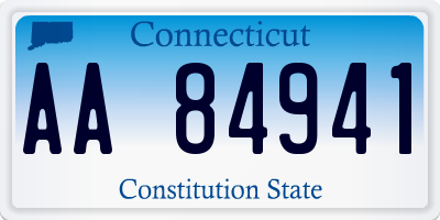 CT license plate AA84941