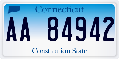 CT license plate AA84942