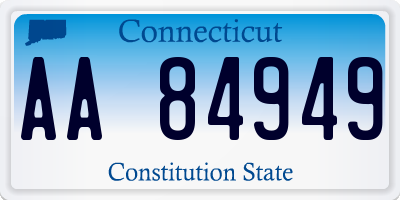 CT license plate AA84949