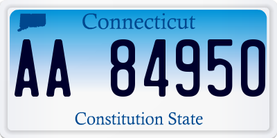 CT license plate AA84950