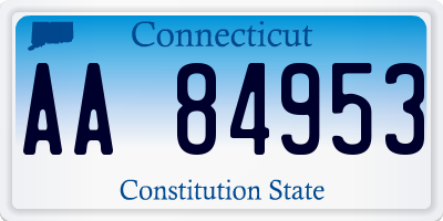 CT license plate AA84953