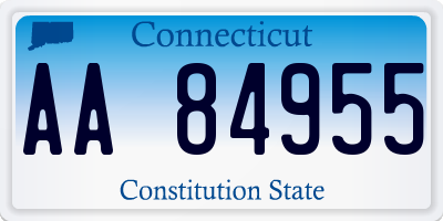 CT license plate AA84955