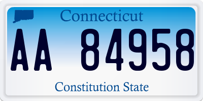 CT license plate AA84958