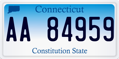CT license plate AA84959