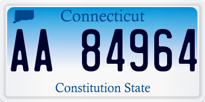 CT license plate AA84964