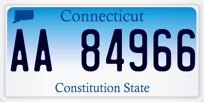 CT license plate AA84966