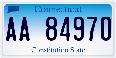 CT license plate AA84970