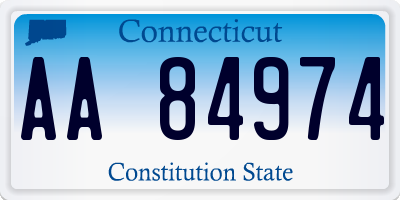 CT license plate AA84974