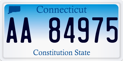 CT license plate AA84975