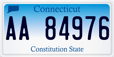 CT license plate AA84976