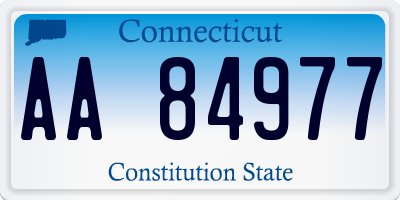 CT license plate AA84977
