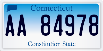 CT license plate AA84978