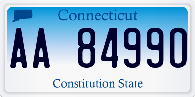 CT license plate AA84990