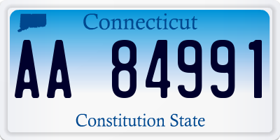 CT license plate AA84991