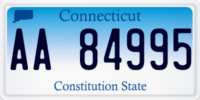 CT license plate AA84995