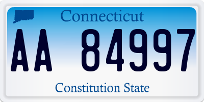 CT license plate AA84997