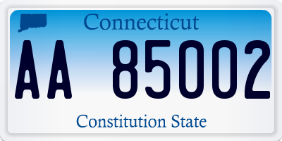 CT license plate AA85002