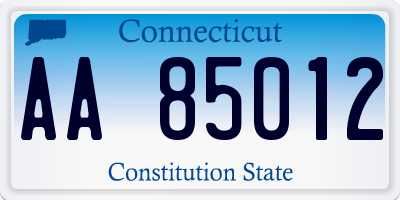 CT license plate AA85012