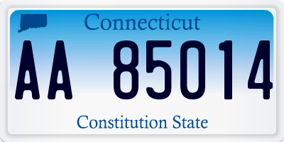 CT license plate AA85014