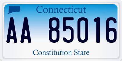 CT license plate AA85016