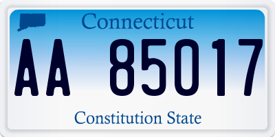 CT license plate AA85017