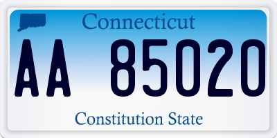 CT license plate AA85020