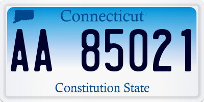 CT license plate AA85021