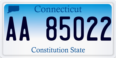 CT license plate AA85022