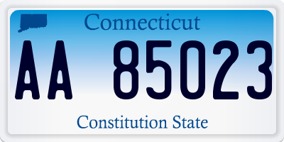 CT license plate AA85023