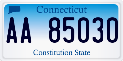 CT license plate AA85030