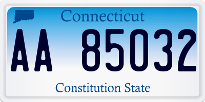 CT license plate AA85032