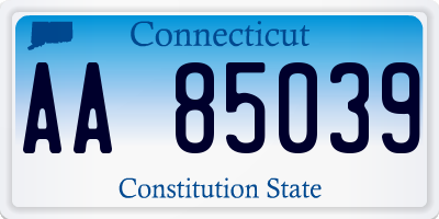CT license plate AA85039
