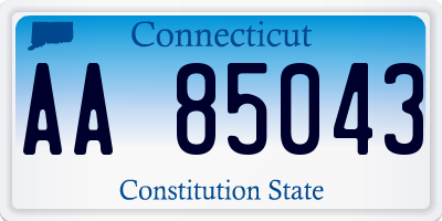 CT license plate AA85043