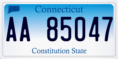 CT license plate AA85047