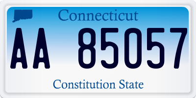 CT license plate AA85057