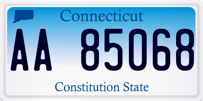 CT license plate AA85068